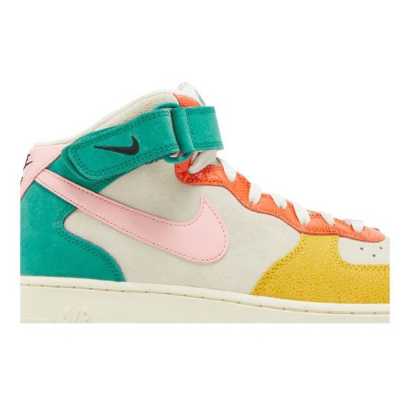 Nike Air Force 1 Mid NH Coconut Milk/Bleached Coral Mn Vivid Sulfur Rush Orange - Picture 3 of 16